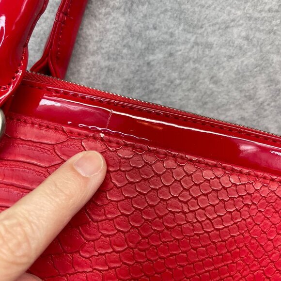 My Best Friend Is A Bag Laptop Patent Leather Snakeskin Red Large‎ - Picture 4 of 16